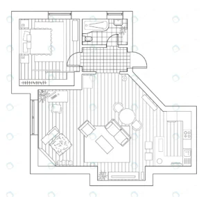 architecture plan with furniture top view colorin crcd35126f8 size1.36mb - title:Home - اورچین فایل - format: - sku: - keywords: p_id:18