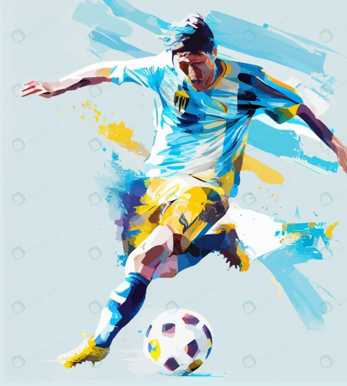 argentina soccer player kicking ball rnd719 frp34594556 - title:فوتبالیست در حال شوت زدن توپ - اورچین فایل - format:JPG - استوک - sku:frp34594556 - keywords: p_id:69339