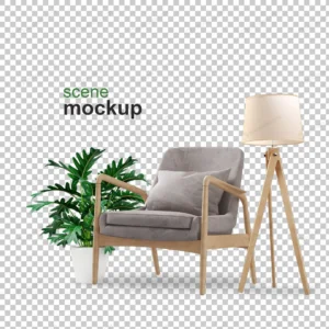 armchair plant mockup 3d rendering crc2408a19b size6.06mb - title:Home - اورچین فایل - format: - sku: - keywords: p_id:18