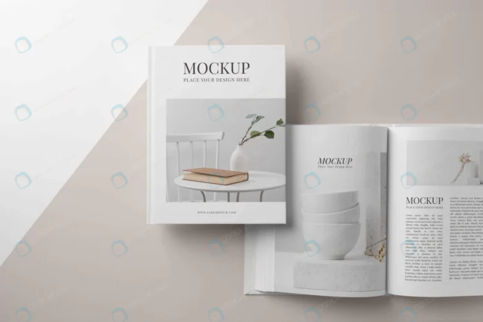 arrangement mock up book cover crcd675dce1 size60.14mb - title:موکاپ جلد و صفحه باز کتاب - اورچین فایل - format:PSD - فتوشاپ - sku:crcd675dce1 - keywords: p_id:77915