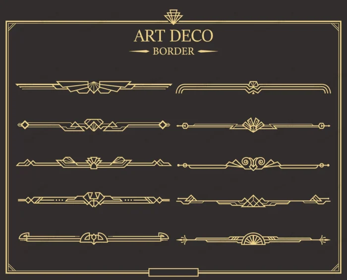 art deco border set crcf82310c4 size1.61mb - title:وکتور جدا کننده های متنی سبک آرت دکو - اورچین فایل - format:EPS - وکتور - sku:crcf82310c4 - keywords: p_id:96879
