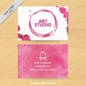 art studio business card with paint stains crc123eeda5 size58.26mb - title:Home Main - اورچین فایل - format: - sku: - keywords: p_id:18