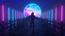 astranaut runs along endless wooden bridge rnd530 frp18090141 - title:Home Main - اورچین فایل - format: - sku: - keywords: p_id:18