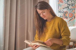 attractive young woman is reading book home crcf40dff8b size7.63mb 4567x3035 1 - title:Home - اورچین فایل - format: - sku: - keywords: p_id:18