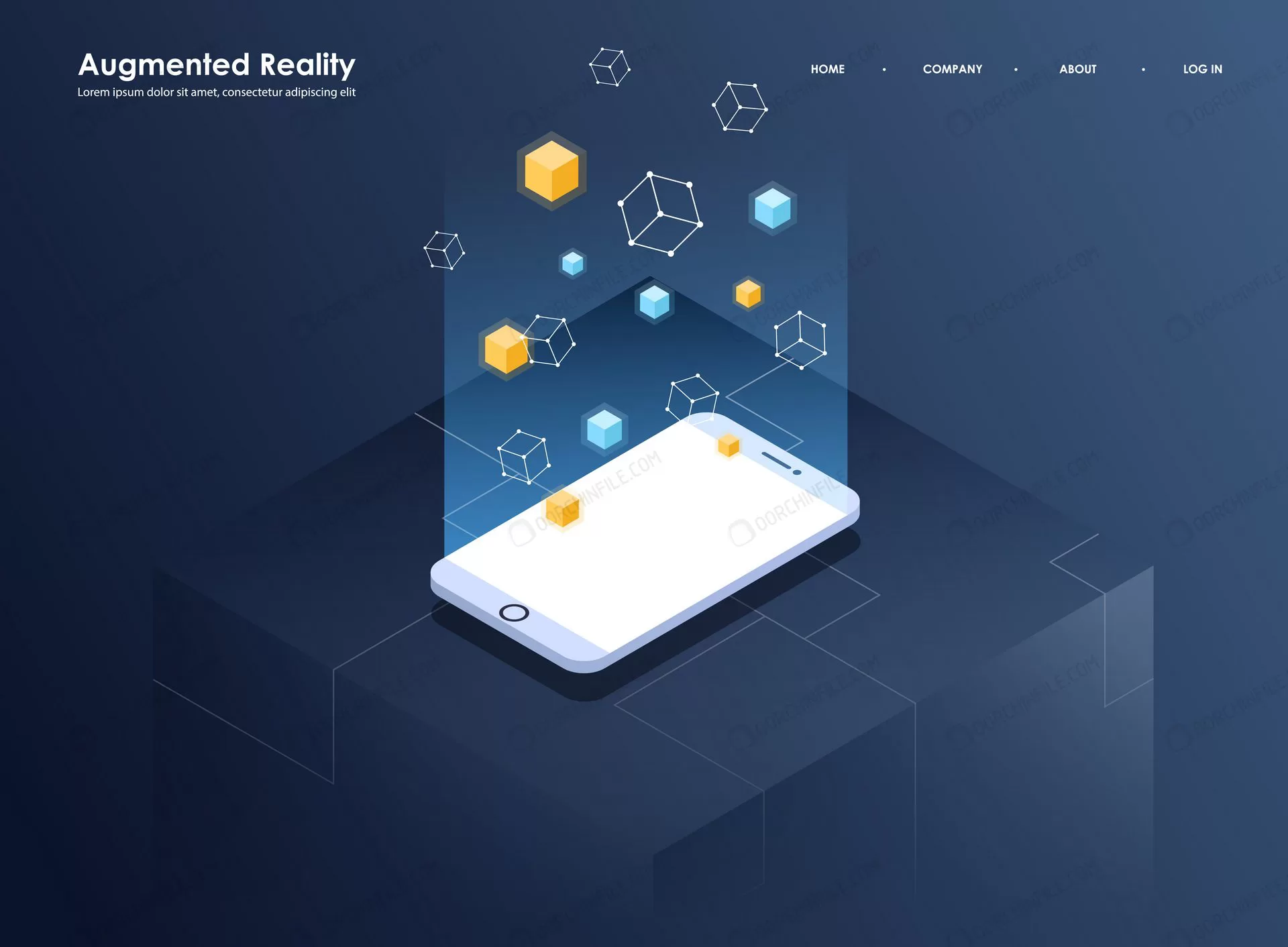 augmented reality concept isometric banner flat d crce745b2c6 size2.45mb - title:Home Main - اورچین فایل - format: - sku: - keywords: p_id:18