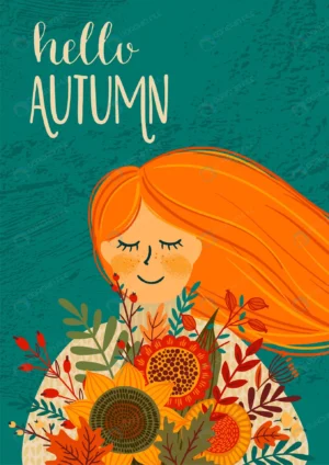 autumn illustration with cute woman crc726f8ec4 size3.35mb - title:Home - اورچین فایل - format: - sku: - keywords: p_id:18