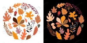 autumn round composition with different leaves pla rnd997 frp18318063 - title:Home - اورچین فایل - format: - sku: - keywords: p_id:18