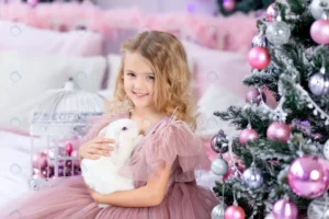 baby girl with rabbit christmas tree beautiful pi crc7aefdff4 size3.7mb 6240x4160 1 - title:Home - اورچین فایل - format: - sku: - keywords: p_id:18