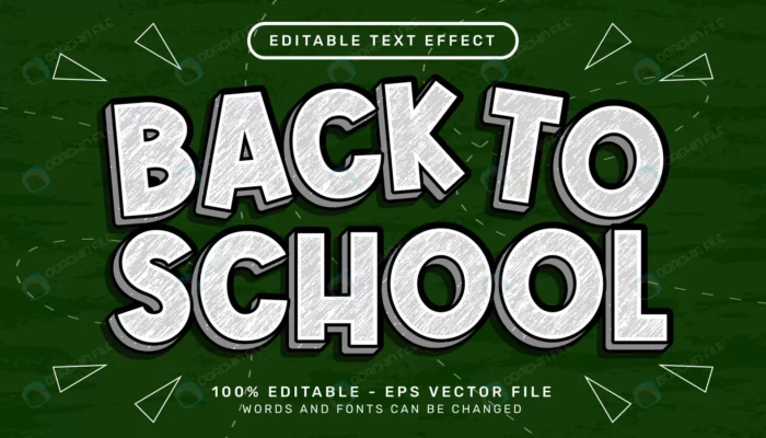 back school 3d editable text effect with paper tex rnd273 frp29768677 - title:افکت متن با استایل گچ - اورچین فایل - format:EPS - وکتور - sku:frp29768677 - keywords: p_id:73449