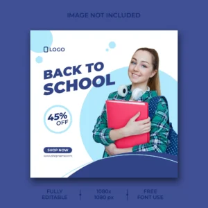 back to school social media post banner template - title:Home - اورچین فایل - format: - sku: - keywords: p_id:18