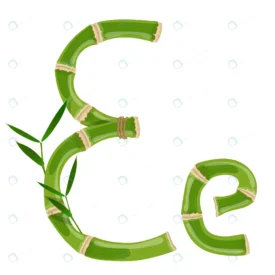 bamboo letter e with young shoots with leaves eco crc3315573e size2.67mb - title:Home Main - اورچین فایل - format: - sku: - keywords: p_id:18