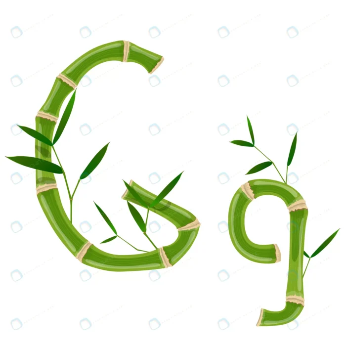 bamboo letter g with young shoots with leaves eco crcc24fceca size2.59mb - title:وکتور حروف انگلیسی G طرح بامبو - اورچین فایل - format:EPS - وکتور - sku:crcc24fceca - keywords: p_id:79279