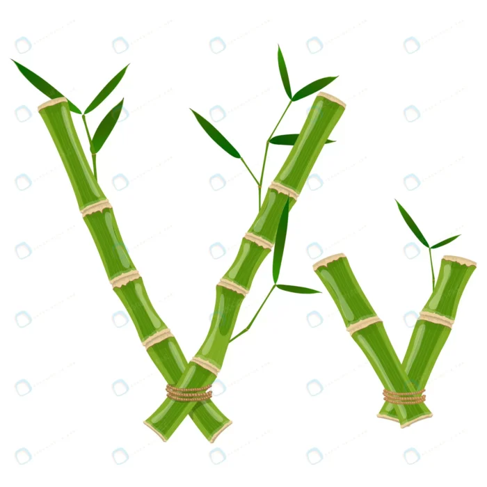 bamboo letter v with young shoots with leaves eco crc832db7aa size2.68mb - title:وکتور حروف انگلیسی V طرح بامبو - اورچین فایل - format:EPS - وکتور - sku:crc832db7aa - keywords: p_id:79309