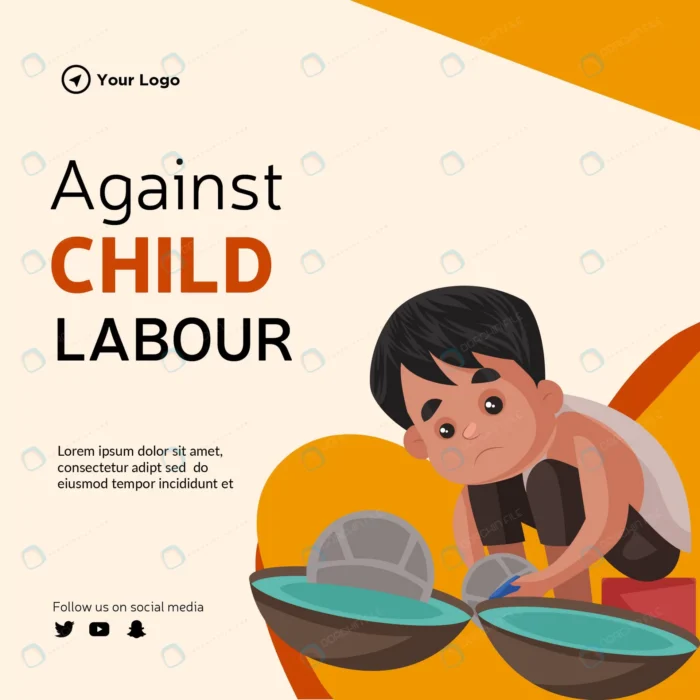 banner design against child labour cartoon style i rnd324 frp21721699 - title:وکتور کارتونی مقابله با کار کردن کودکان - اورچین فایل - format:EPS - وکتور - sku:frp21721699 - keywords: p_id:66415
