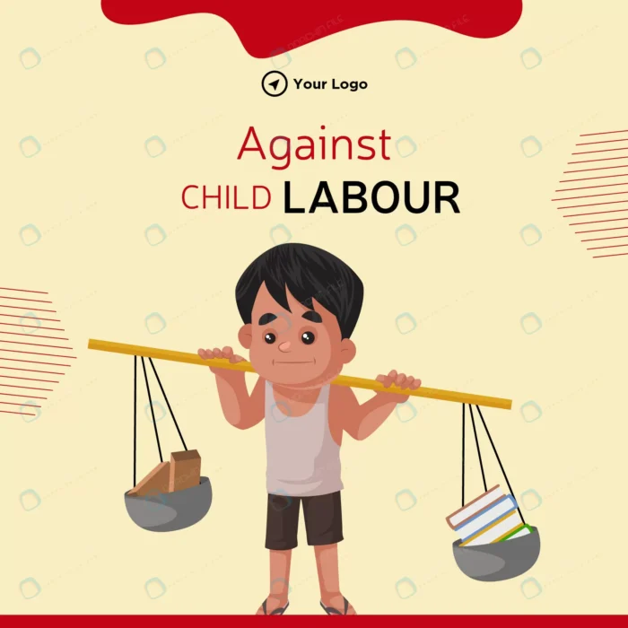 banner design against child labour cartoon style i rnd554 frp21721701 - title:وکتور مبارزه با کار کردن کودکان - اورچین فایل - format:EPS - وکتور - sku:frp21721701 - keywords: p_id:66417