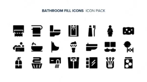 bathroom fill icons rnd259 frp25681187 - title:Home - اورچین فایل - format: - sku: - keywords: p_id:18