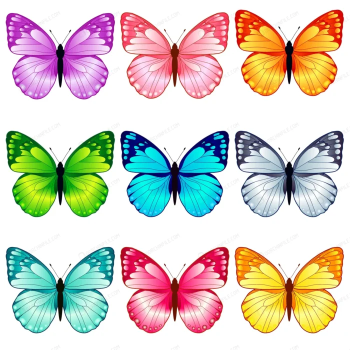 beautiful butterfly collection 9 colors crcbfe731d2 size8.54mb - title:مجموعه وکتور پروانه ها ی رنگی - اورچین فایل - format:EPS - وکتور - sku:crcbfe731d2 - keywords: p_id:106289