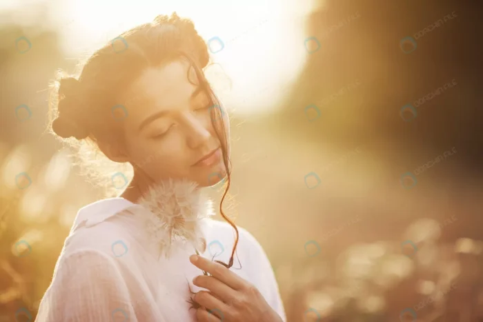 beautiful carefree woman fields being happy outdo crc82f4189b size6.32mb 5616x3744 1 - title:عکس دختر با گل قاصدک - اورچین فایل - format:JPG - استوک - sku:crc82f4189b - keywords: p_id:51193