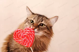 beautiful fluffy cat sniffs heart shaped lollipop crc0eb096d6 size7.89mb 5616x3744 - title:Home - اورچین فایل - format: - sku: - keywords: p_id:18