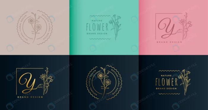 beautiful monogram flower logotype collection des crc38fc8428 size1.62mb - title:مجموعه لوگوی طرح فلورال - اورچین فایل - format:EPS - وکتور - sku:crc38fc8428 - keywords: p_id:90233