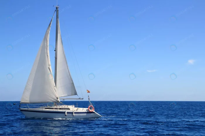 beautiful sailboat sailing sail blue mediterranea crc577d7bd3 - title:تصویر قایق بادبانی در دریا - اورچین فایل - format:JPG - استوک - sku:crc577d7bd3 - keywords: p_id:82325