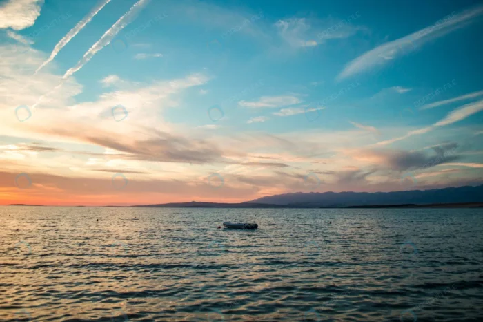 beautiful view cloudy sky sunset seascape crcd3b95a32 - title:طبیعت زیبای غروب در دریا - اورچین فایل - format:JPG - استوک - sku:crcd3b95a32 - keywords: p_id:59015