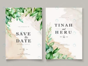 beautiful watercolor leaves wedding card template crc315422de size26.98mb - title:Home - اورچین فایل - format: - sku: - keywords: p_id:18