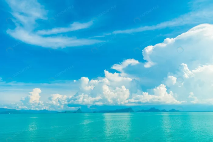 beautiful white cloud blue sky sea ocean crc889ba1f8 - title:تصویر استوک دریای آبی با آسمان ابری - اورچین فایل - format:JPG - استوک - sku:crc889ba1f8 - keywords: p_id:59019