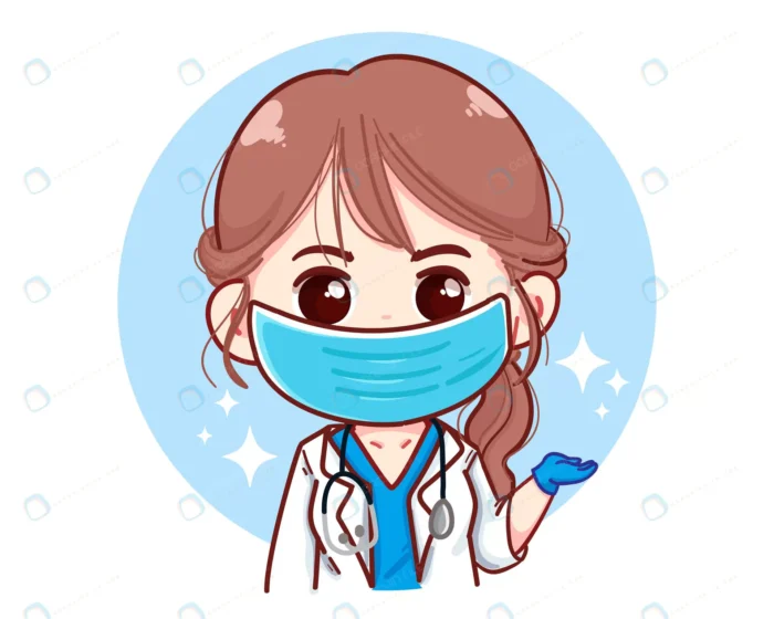 beautiful young female doctor presenting somethin crc9d14d66e size2.32mb - title:کاراکتر دکتر خانم با ماسک و گوشی پزشکی - اورچین فایل - format:EPS - وکتور - sku:crc9d14d66e - keywords: p_id:78173