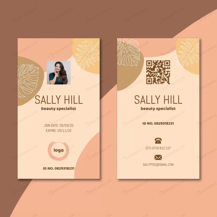 beauty salon id card template crcaea5c40b size0.81mb - title:قالب استوری اینستاگرام سالن زیبایی - اورچین فایل - format:EPS - وکتور - sku:crcaea5c40b - keywords: p_id:93051