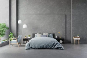 bed with sheets bedroom interior concrete wall mo crc54e716d8 size6.41mb 4200x2799 - title:Home - اورچین فایل - format: - sku: - keywords: p_id:18