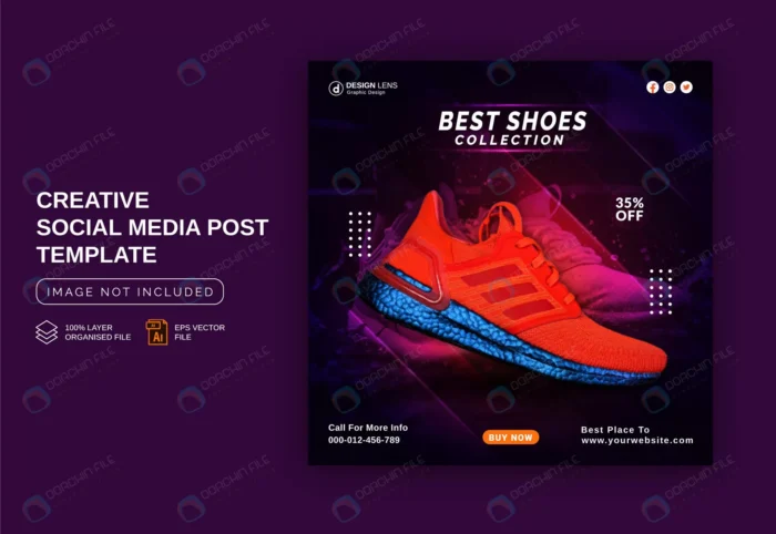 best shoes collection instagram banner social med crcd030802a size7.11mb - title:قالب پست اینستاگرام تبلیغ محصول - اورچین فایل - format:EPS - وکتور - sku:crcd030802a - keywords: p_id:61199
