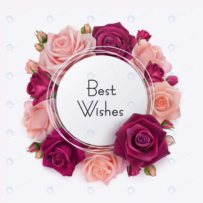 best wishes card white round frame with pink rose crc4ef42711 size4.43mb - title:دانلود وکتور ویژه تبریک روز مادر با گل های رز صورتی و قرمز دور کادر دایره - اورچین فایل - format:EPS - وکتور - sku:crc4ef42711 - keywords: p_id:31885