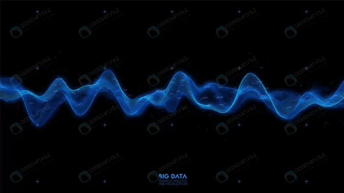 big data blue wave visualization crc8617f652 size5.62mb - title:وکتور طراحی امواج صوتی به رنگ آبی نئونی - اورچین فایل - format:EPS - وکتور - sku:crc8617f652 - keywords: p_id:50087