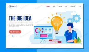 big idea landing page website illustration templa crc913dc037 size1.31mb - title:Home - اورچین فایل - format: - sku: - keywords: p_id:18