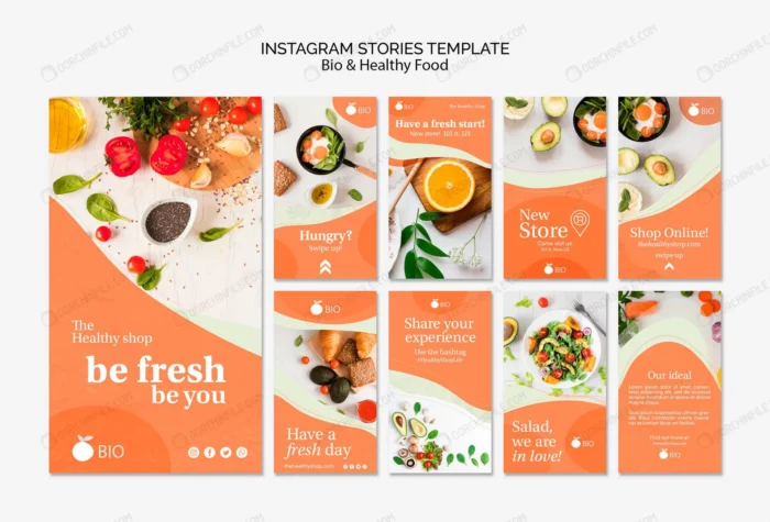 bio healthy food concept instagram stries templat crcff4308e2 size236.55mb - title:قالب لایه باز استوری اینستاگرام - اورچین فایل - format:PSD - فتوشاپ - sku:crcff4308e2 - keywords:قالب لایه باز استوری اینستاگرام, فایل فتوشاپ, فایل تکی, قالب استوری, قالب استوری اینستاگرام, قالب اینستاگرام p_id:96175