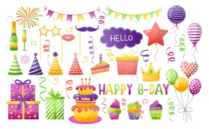 birthday party illustration set cartoon element fu rnd871 frp7530055 - title:Home - اورچین فایل - format: - sku: - keywords: p_id:18