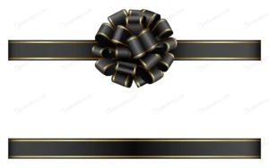 black bow ribbon with gold edging crc648d6998 size2.04mb - title:Home - اورچین فایل - format: - sku: - keywords: p_id:18