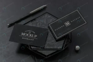 black business card mockup design 3d rendering crc20f30ce8 size27.39mb - title:Home - اورچین فایل - format: - sku: - keywords: p_id:18