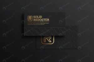 black color dark business card with logo mockup crc66bdc83c size62.26mb - title:Home - اورچین فایل - format: - sku: - keywords: p_id:18