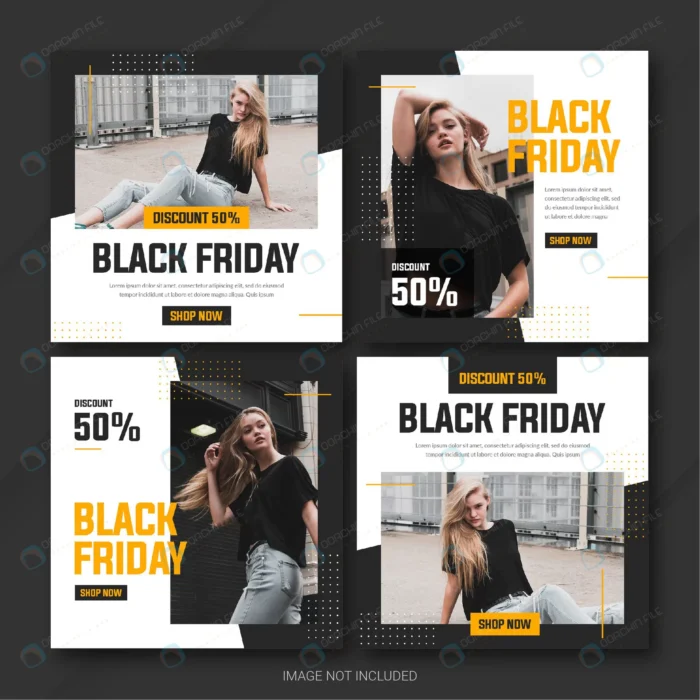 black friday campaign instagram post bundle templ crc26a6a011 size2.97mb - title:مجموعه پست اینستاگرام جمعه سیاه با فرمت PSD - اورچین فایل - format:PSD - فتوشاپ - sku:crc26a6a011 - keywords: p_id:42449