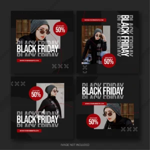 black friday campaign instagram post bundle template - title:Home - اورچین فایل - format: - sku: - keywords: p_id:18