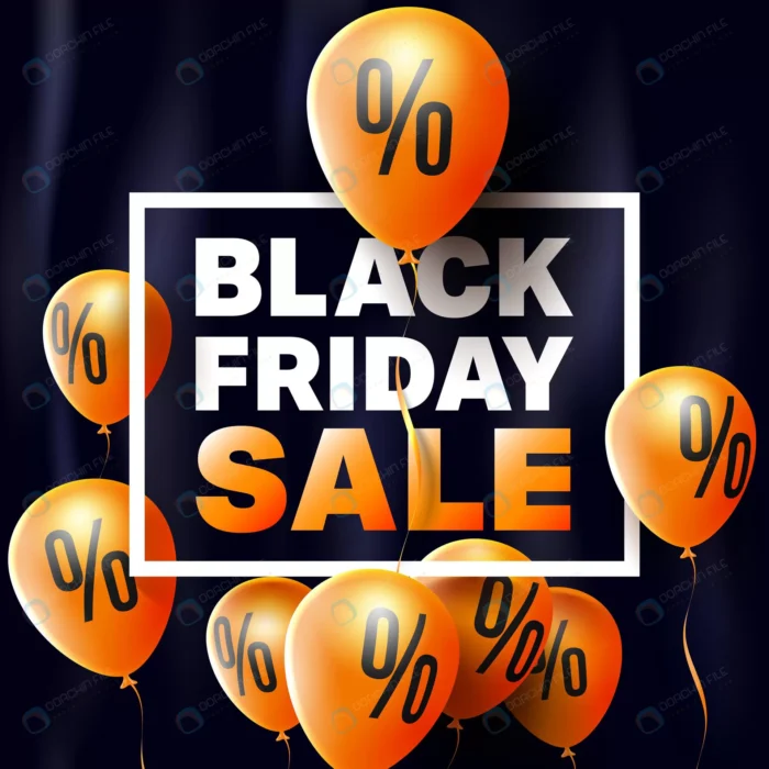 black friday sale poster by balloons crcd79d86f5 size9.11mb - title:وکتور جمعه سیاه با پس زمینه تیره - اورچین فایل - format:EPS - وکتور - sku:crcd79d86f5 - keywords: p_id:65005