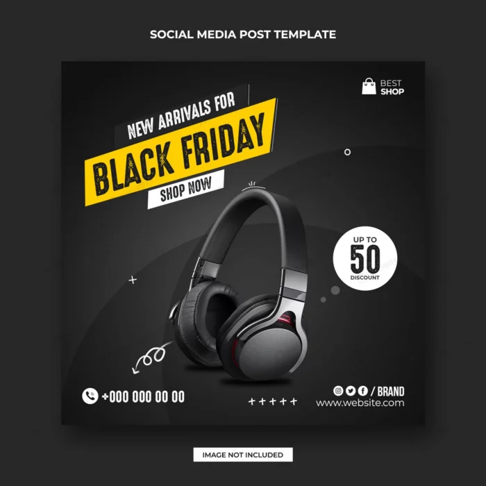 black friday sale social media post crcdf31f443 size0.97mb - title:پست اینستاگرام جمعه سیاه با فرمت فتوشاپ - اورچین فایل - format:PSD - فتوشاپ - sku:crcdf31f443 - keywords: p_id:92547