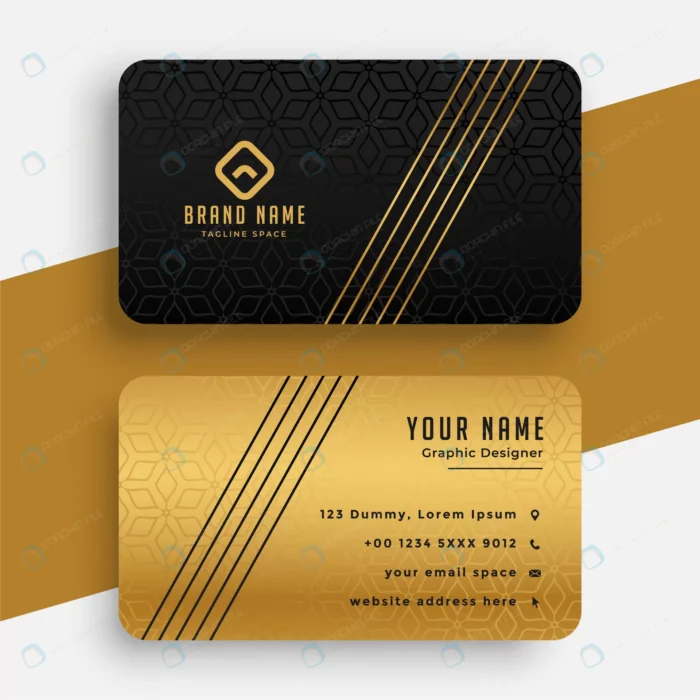 black golden business card template with lines.jp crc1062a709 size3.57mb - title:کارت ویزیت طلایی و مشکی با فرمت وکتور - اورچین فایل - format:EPS - وکتور - sku:crc1062a709 - keywords: p_id:80123