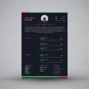 black modern curriculum vitae template design crcb43c9d55 size1.85mb - title:Home - اورچین فایل - format: - sku: - keywords: p_id:18