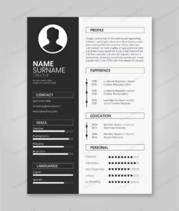 black white resume template minimalist crccc9ddcc5 size0.78mb - title:Home - اورچین فایل - format: - sku: - keywords: p_id:18