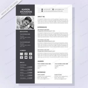 black white resume template crc20dc42ff size2.67mb - title:Home - اورچین فایل - format: - sku: - keywords: p_id:18