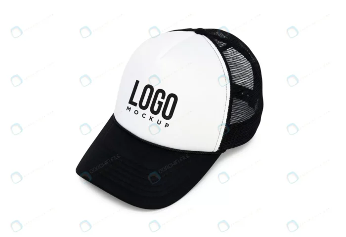 black white sports cap logo mockup crcada8f16a size8.68mb - title:موکاپ لوگو کلاه ورزشی - اورچین فایل - format:PSD - فتوشاپ - sku:crcada8f16a - keywords: p_id:78081