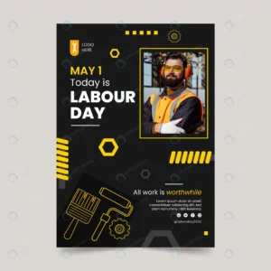 black yellow happy labour day poster rnd683 frp25696398 - title:Home - اورچین فایل - format: - sku: - keywords: p_id:18